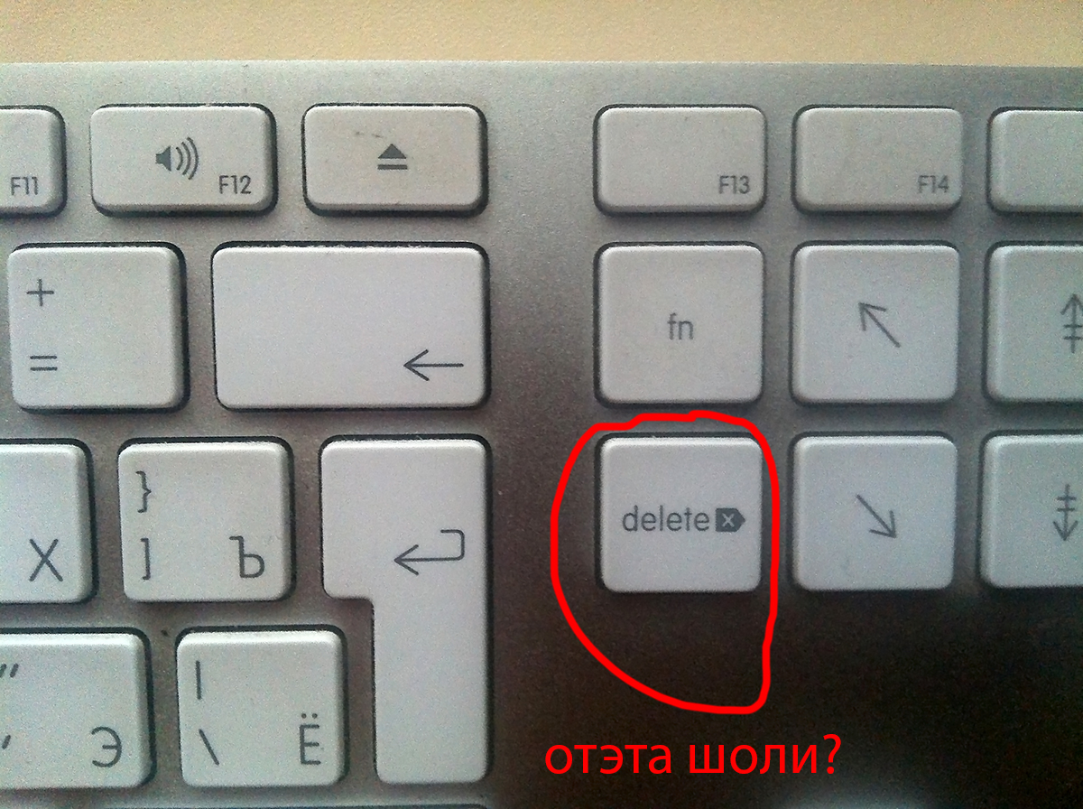 Где клавиша делете? - справочник по pc и гаджетам