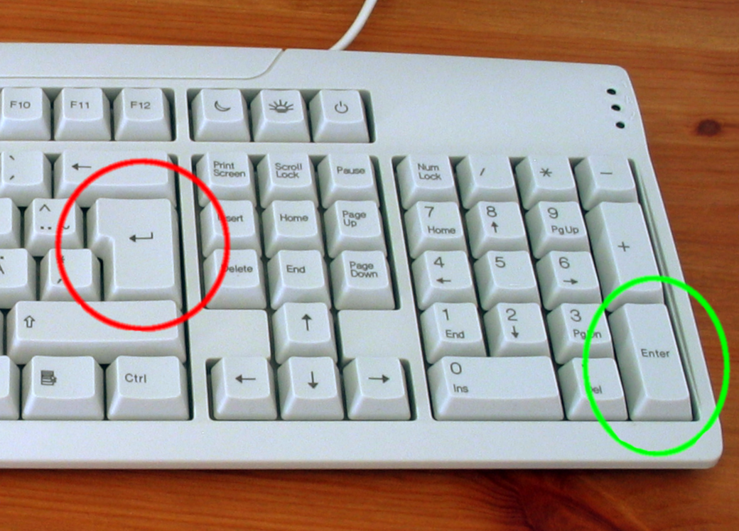 Описание клавиши return на клавиатуре mac