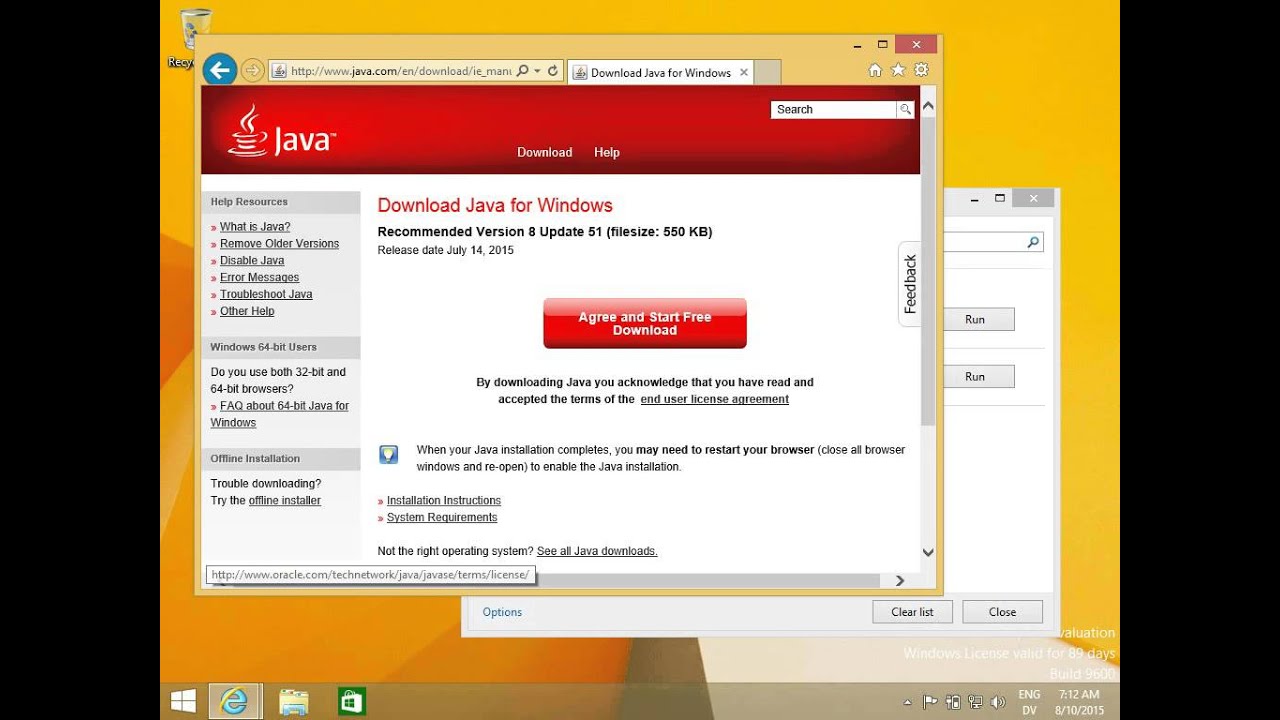 Java 8.0 update 45 для windows 7, 8, 10 x32/64 bit