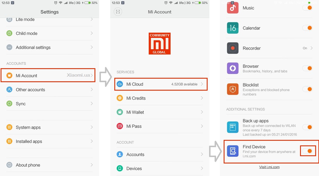 Mi-аккаунт xiaomi