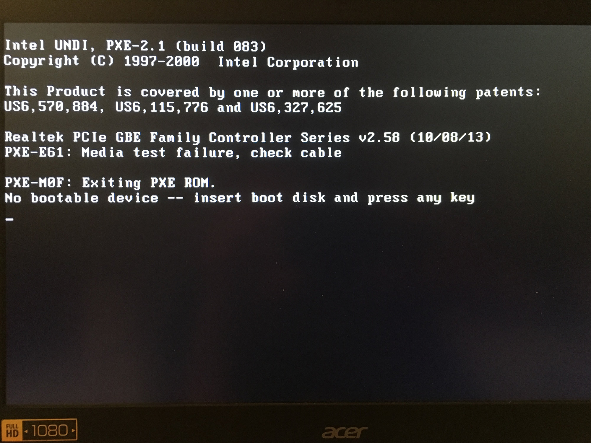 Как исправить ошибку no bootable device при загрузке ноутбука