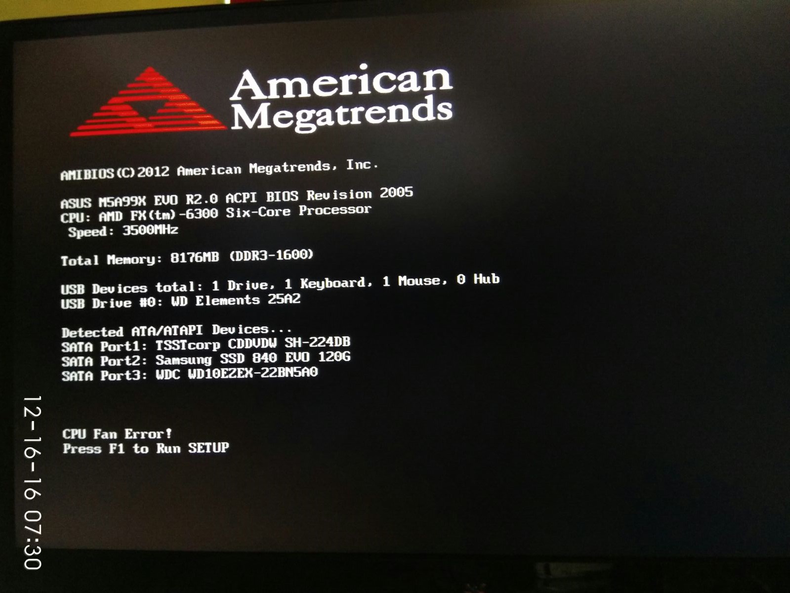 Исправление ошибки cpu fan error! press f1 to resume