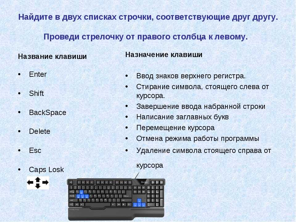 Клавиатура компьютера: раскладка, фото, назначение клавиш, символы и знаки