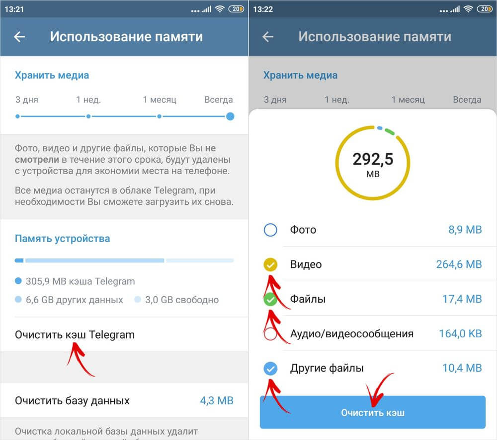 Как очистить кэш в телеграмме на iphone, android, пк
