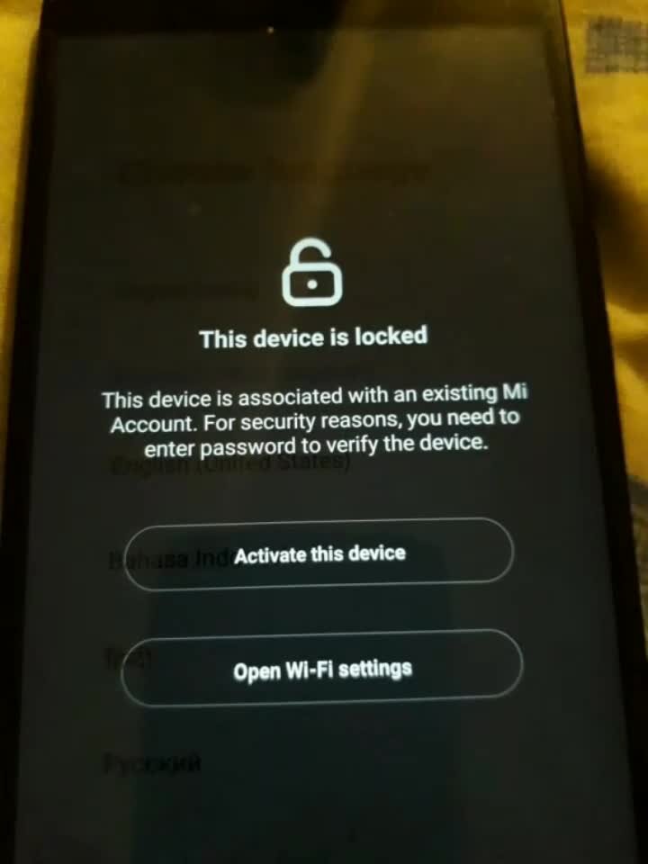 Как разблокировать телефон если забыл пароль xiaomi, сообщение this device is locked xiaomi, устройство заблокировано