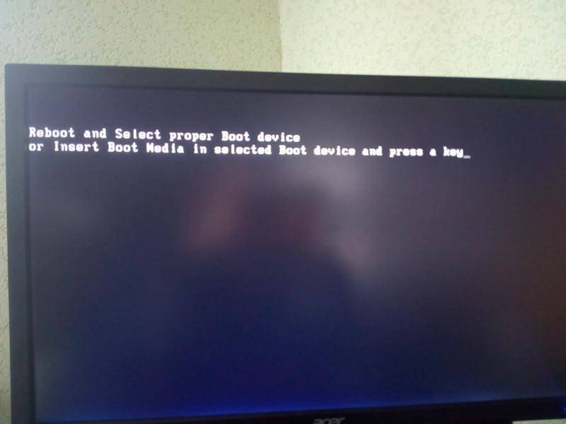 Черный экран при загрузке windows