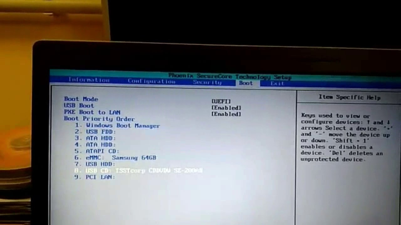 Lenovo ideapad 320 биос настройка